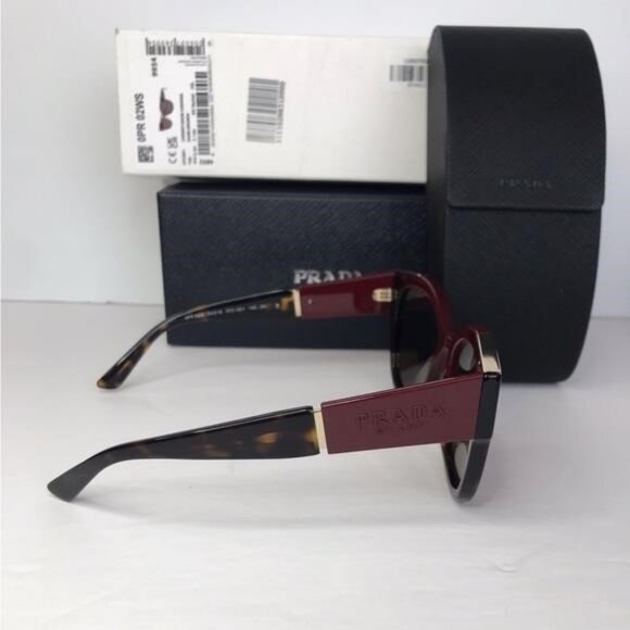 💯- Authentic New Dark Brown Cat Eye Ladies Sunglasses PR 02WSF 07C0D1 56 - Picture 9 of 14